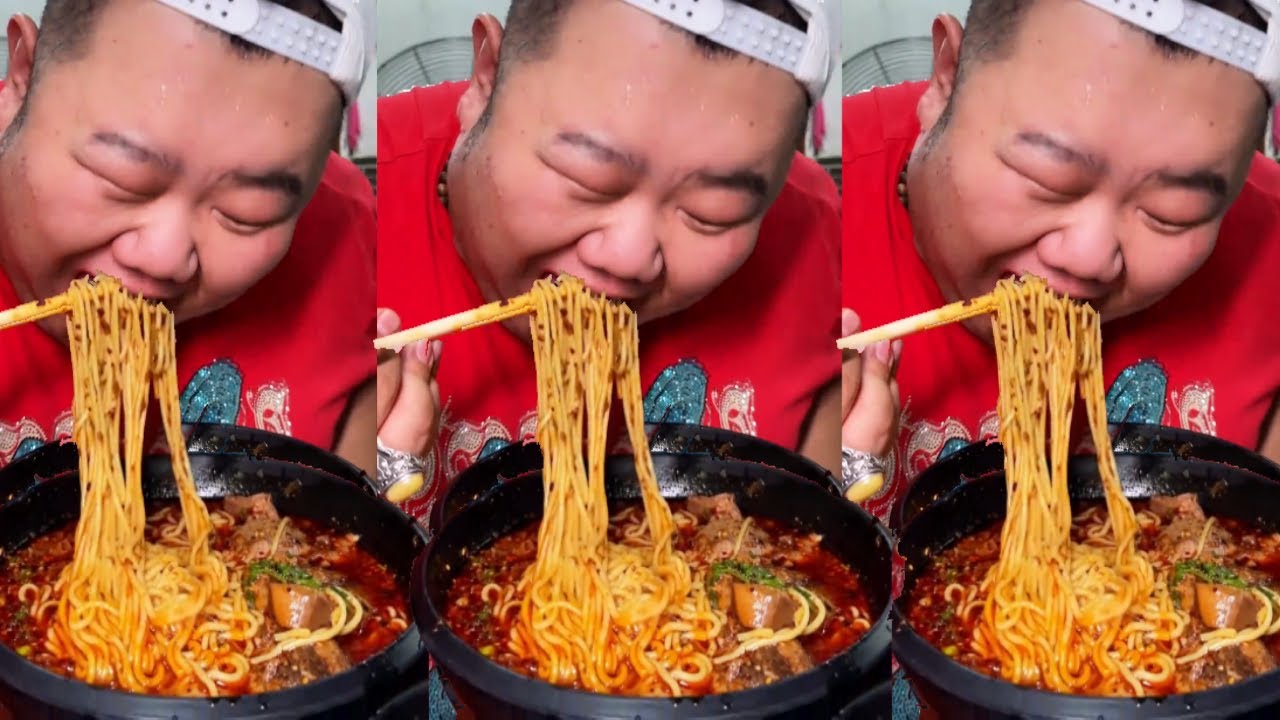 【大胃王挑戰】 挑戰吃徐州醬香牛肉米線！一口氣點5大碗加滿紅油，直接嗦著吃滿嘴流油｜Food Challenge【櫻木花胖】