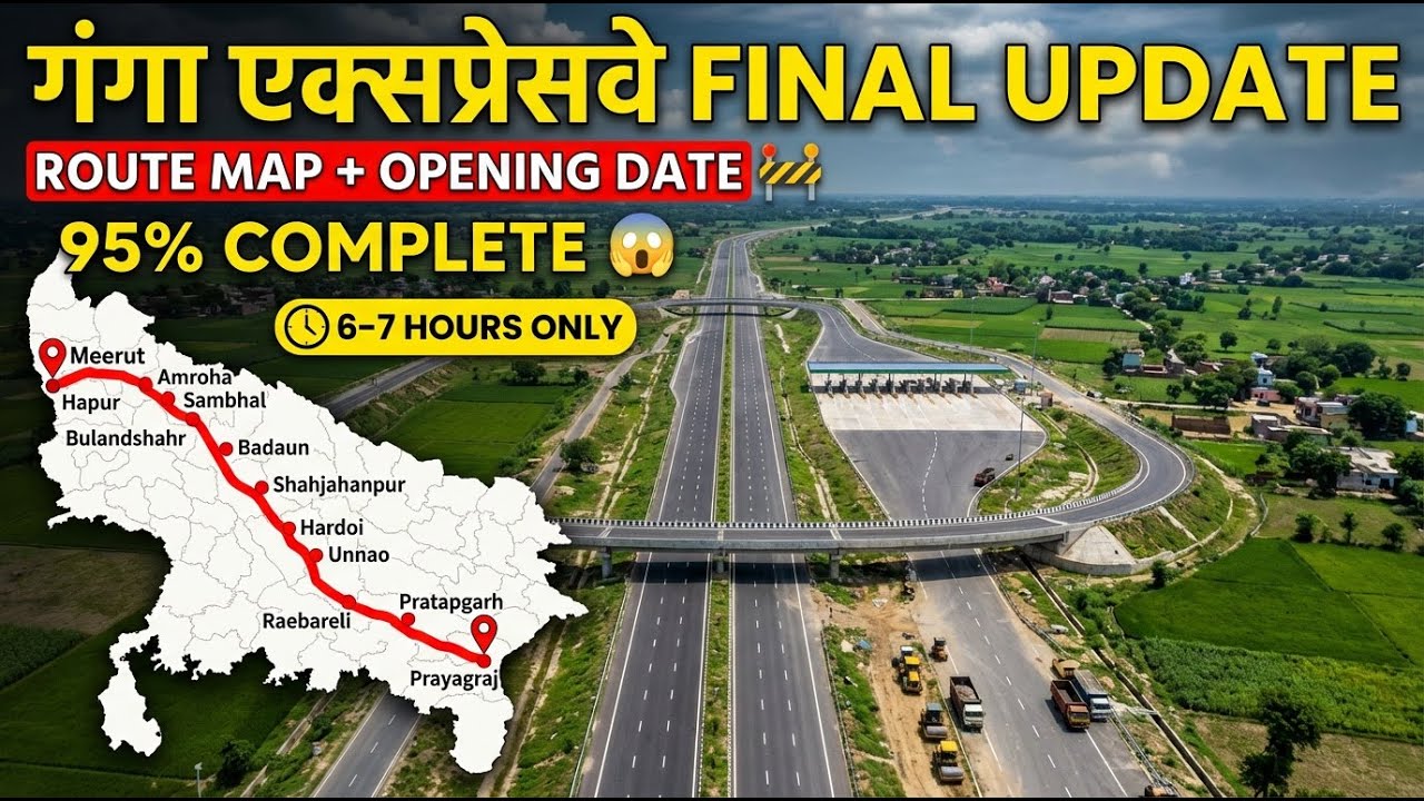 Meerut–Prayagraj Expressway Latest Update | Ganga Expressway FINAL UPDATE | 95% Complete