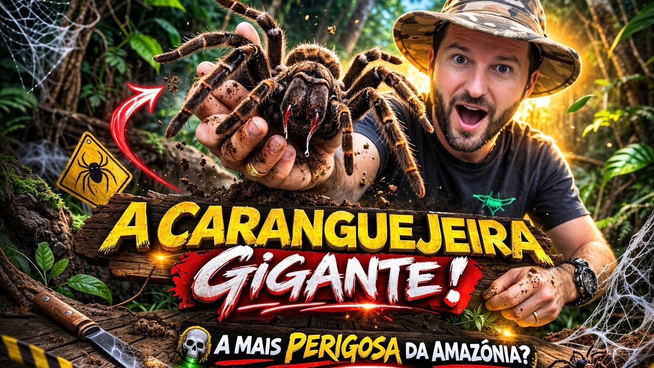 🕷️ NÃO PEGUE ARANHAS CARANGUEJEIRAS COM A MÃO!