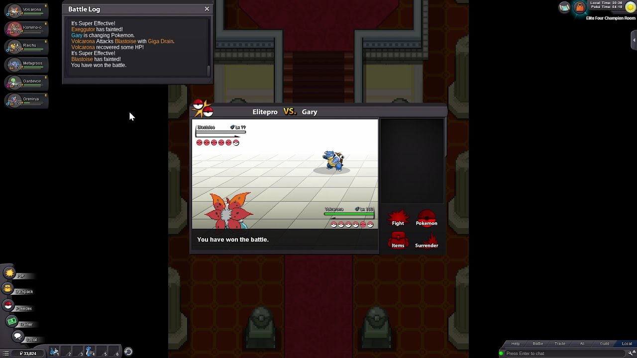 Challenging the Elite 4- Pokemon Revolution Online
