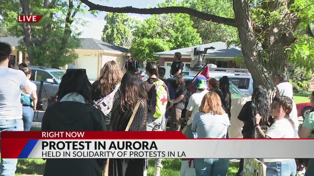 Protest in Aurora held in solidarity with LA protests