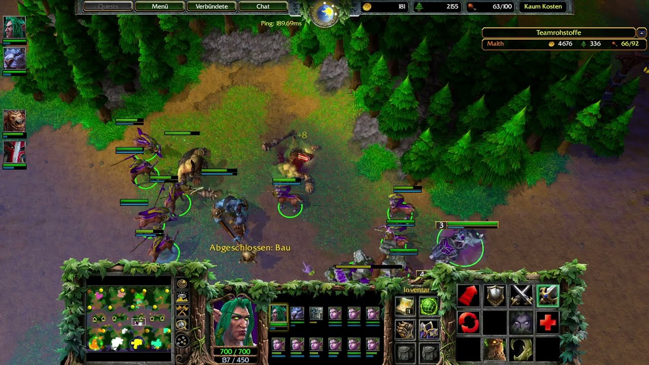Warcraft 3 Random Team Game (4v4) Nightelf [Deutsch/German] WC3 Reforged | Full Gameplay