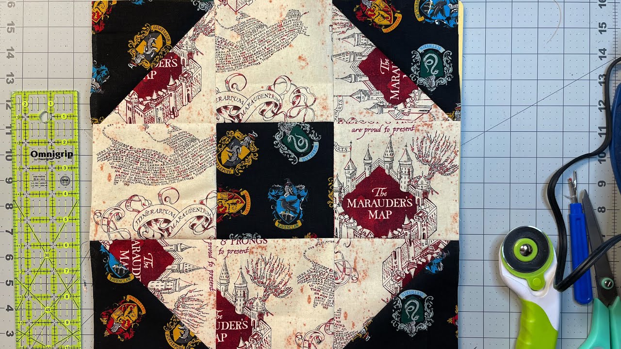 14 inch Harry Potter snowball quilt block tutorial
