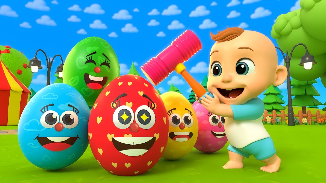 Des œufs surprises magiques pour jouer avec des jouets | Comptines colorées pour enfants