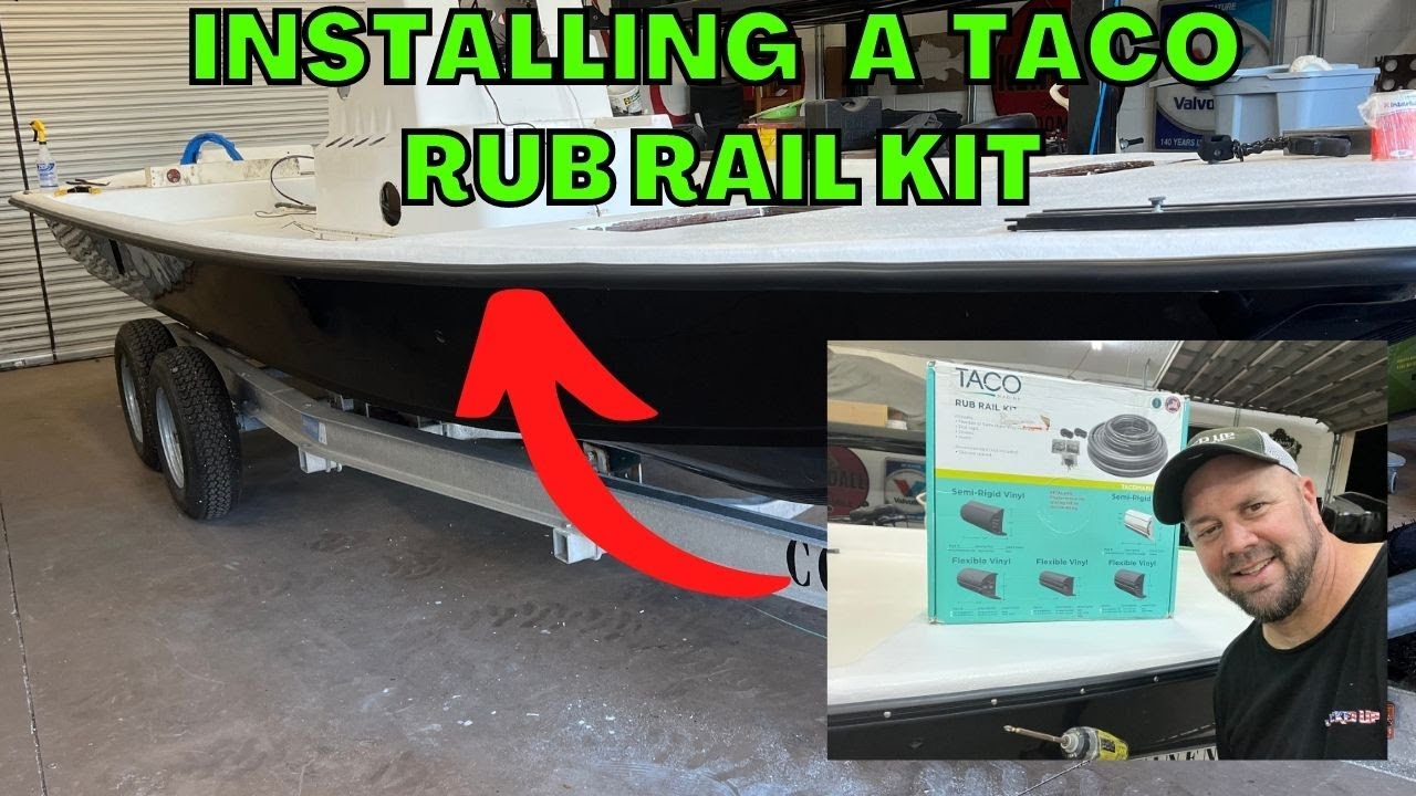 INSTALLING NEW TACO RUB RAIL On My Boat- Plus Cleaning Up Inside Hatches With Interlux BilgeKote