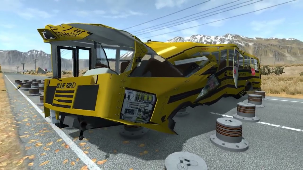Cars vs Numerous Bollards | BeamNG drive | BeamNG Peak