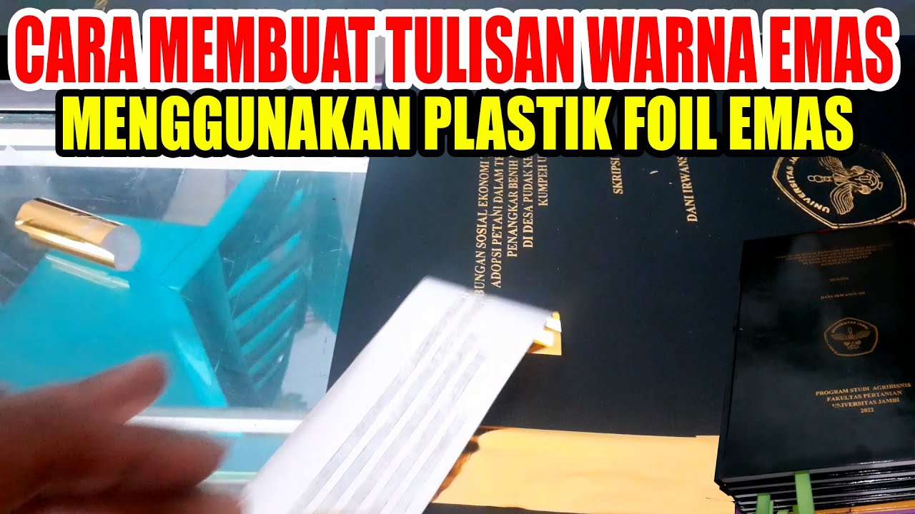 Cara membuat tulisan warna emas menggunakan plastik foil emas