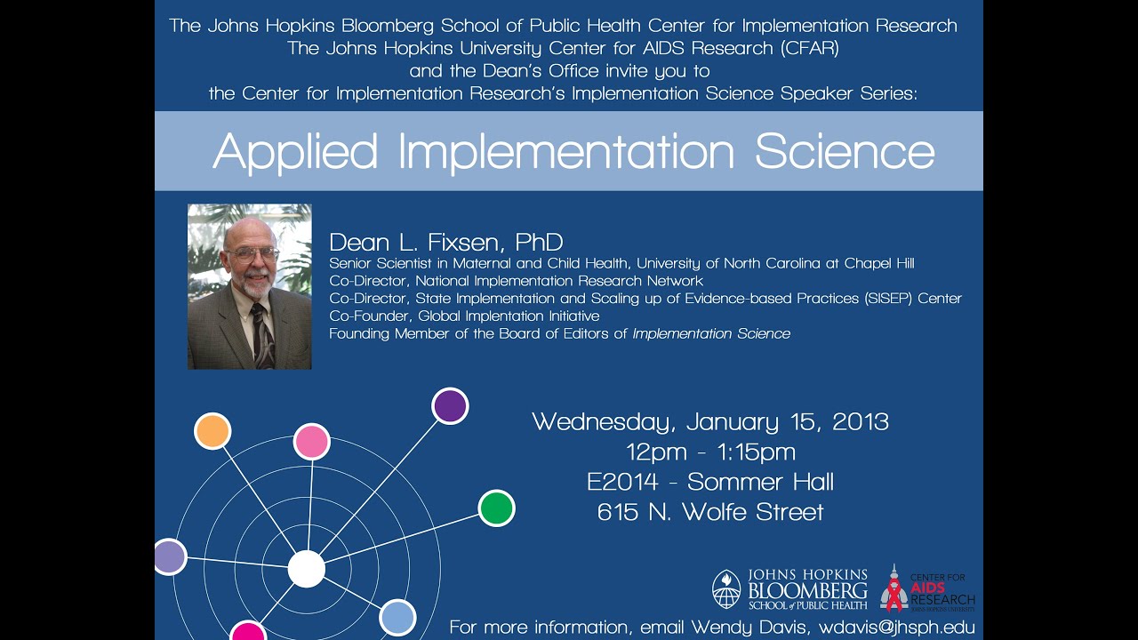 Implementation Science Speaker Series: Applied Implementation Science