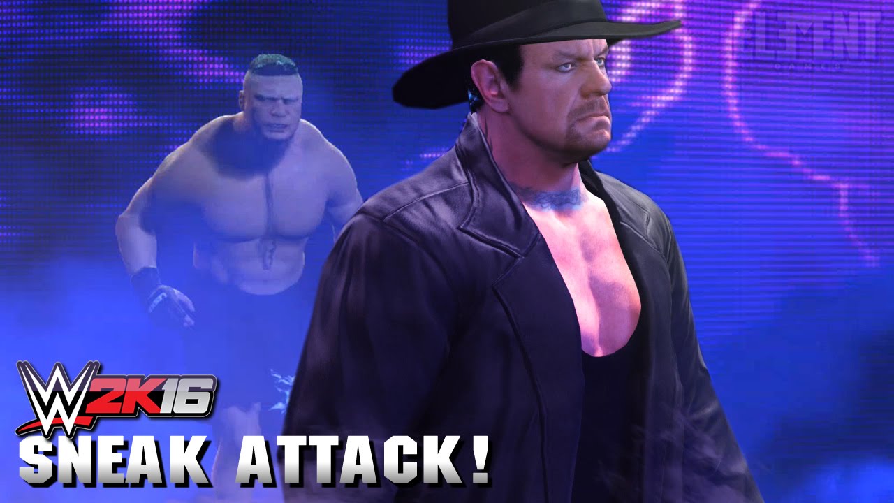 WWE 2K16 SNEAK ATTACK! Running in on Undertakers Entrance