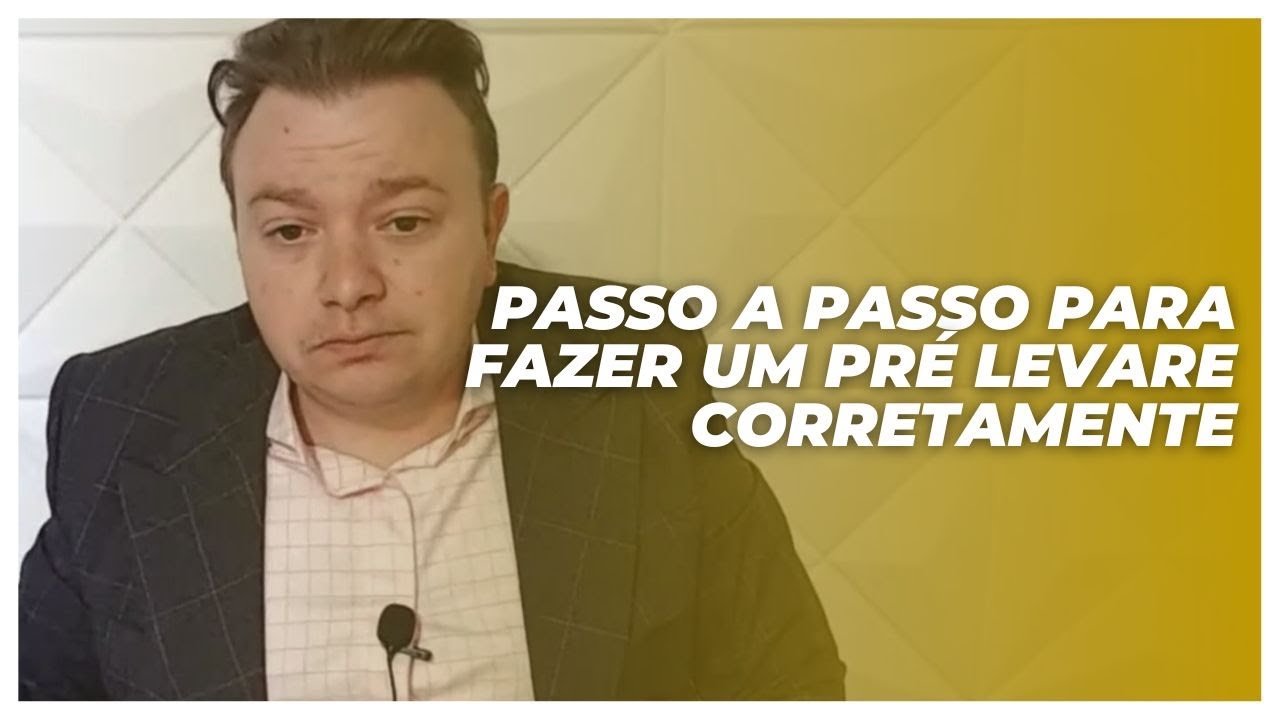 PASSO A PASSO PARA FAZER UM PR&Eacute; LEVARE CORRETAMENTE | CONSERVAT&Oacute;RIO IMPERIAL