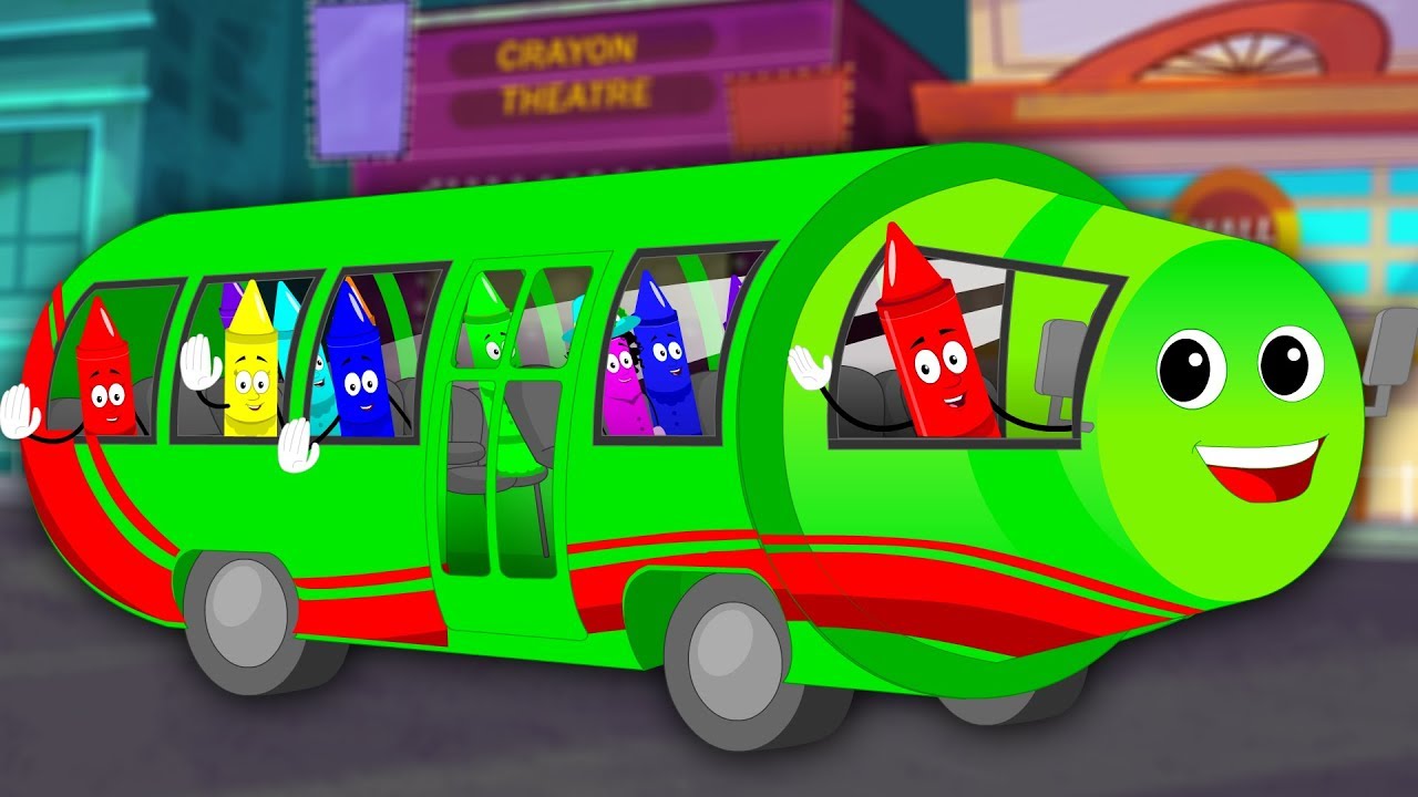 The Wheels On The Bus Go Round And Round | Kids Nursery Rhymes| Baby Songs For Children