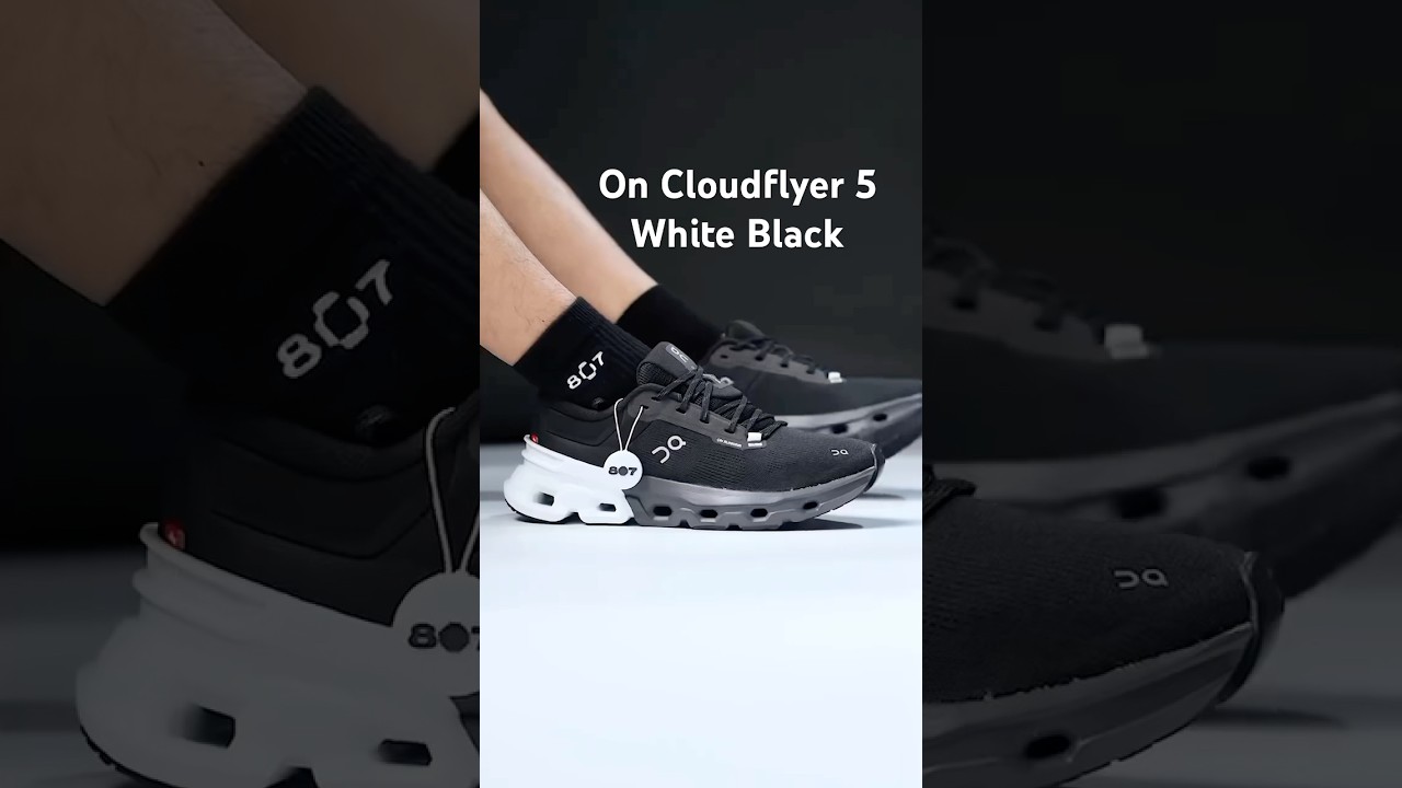 On Cloudflyer 5 White Black #oncloud #oncloudflyer5 #sneakers #sneakeraddict