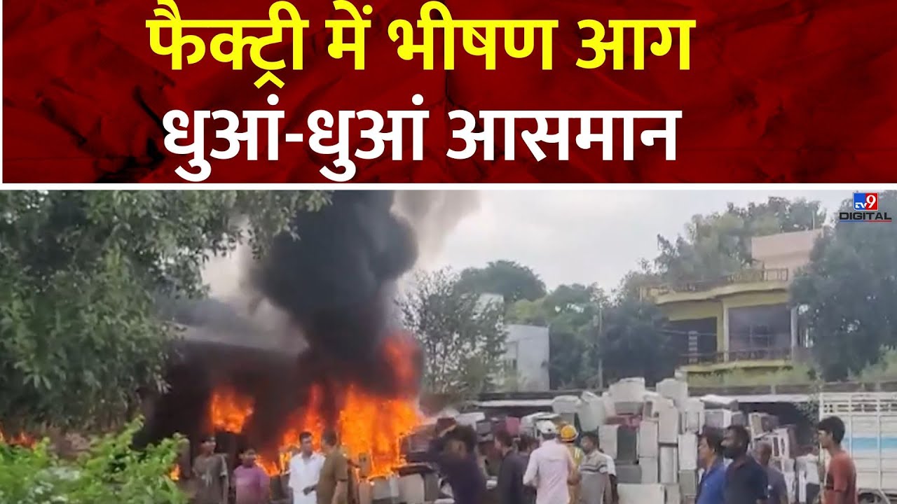 Lucknow Fire News: फैक्ट्री में भीषण आग,धुआं-धुआं आसमान | UP Fire News | Lucknow Fire | Fire Brigade
