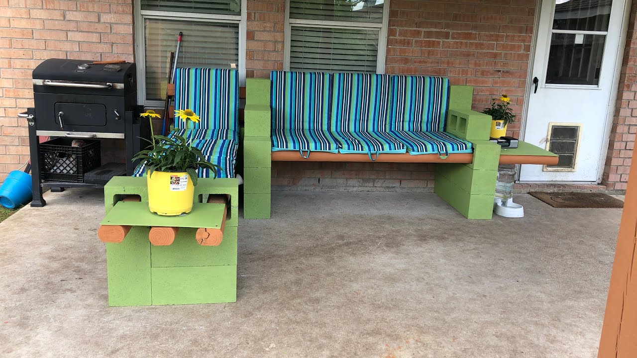 Cinder Block 🧱 Bench and Lounger