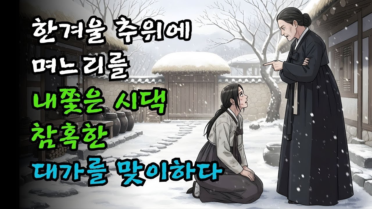 한겨울에 며느리를 내쫓은 선택, 시간이 지나 드러난 참혹한 인과의 결말 | 야담·민담·전설·설화·옛날이야기·오디오북