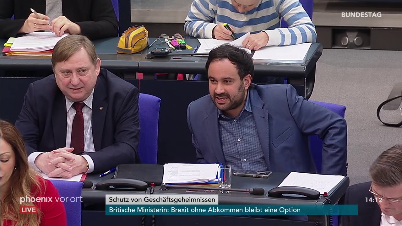 Bundestagsdebatte zur Geschäftsgeheimnisgesetz (Ausschnitt) am 15.02.19
