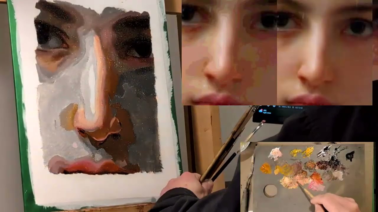 How to Paint a Nose in Oil | Simplifying Colors with Posterization (Bouguereau Study)