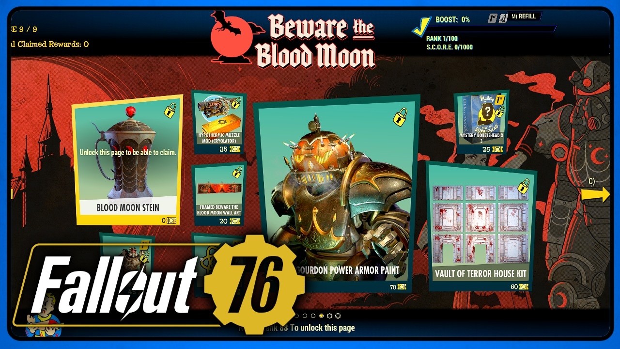 Fallout 76 Season 26: ALL Rewards! Official! Beware The Blood Moon