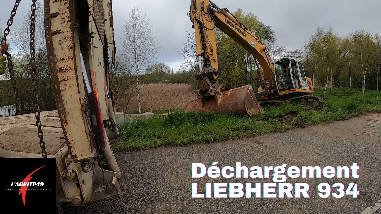 DECHARGEMENT PELLE LIEBHERR 934 | 🏗️NOUVEAU CHANTIER ! | TP