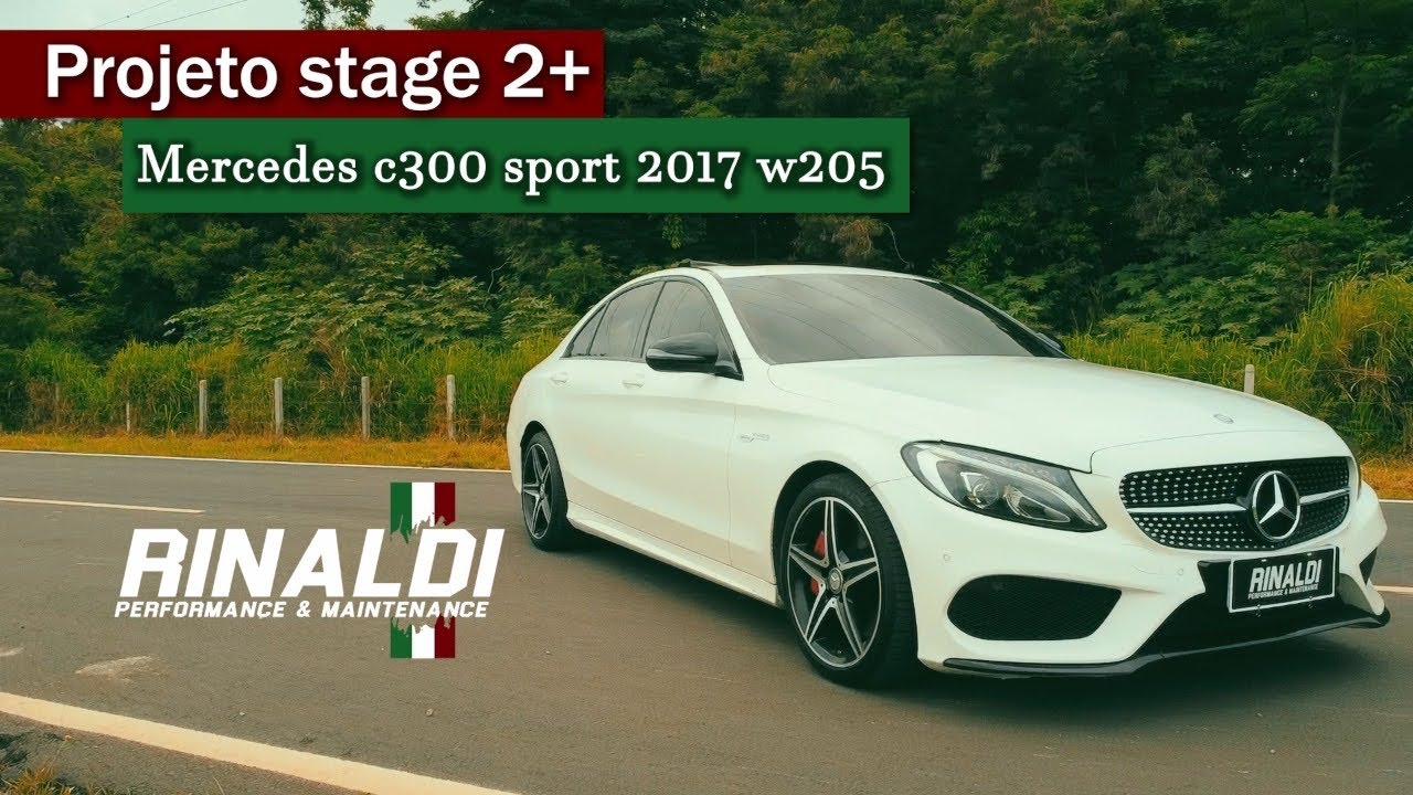 Rinaldi Performance-Mercedes C300 Sport W205 Stage 2+ Dowpipe, Difusor de escape e muito mais!