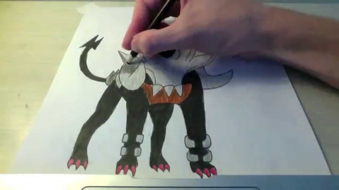 Drawing all the Mega Pok&eacute;mon: Part 20 Mega Houndoom