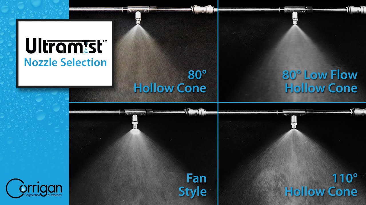 Corrigan's Ultramist Produce Misting System: Nozzle Selection