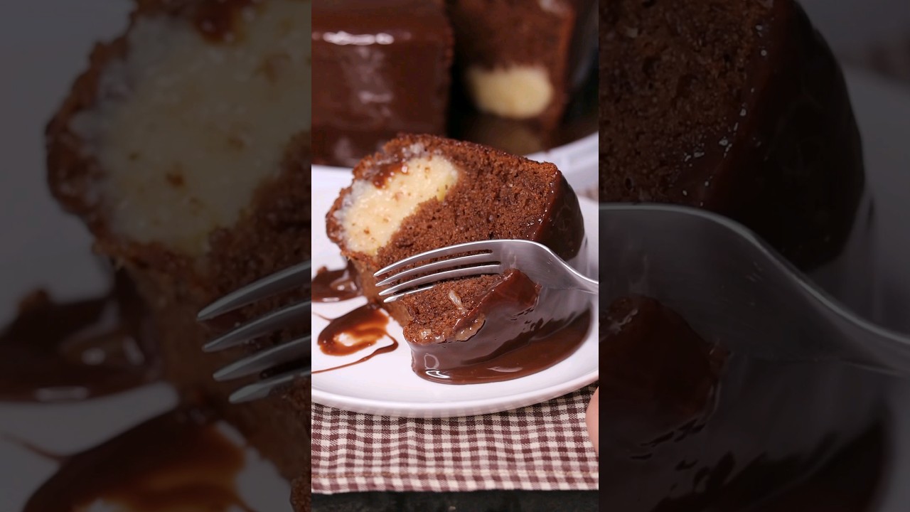 Bolo de Prest&iacute;gio que j&aacute; sai Recheado do Forno 🍫🥥 #shorts