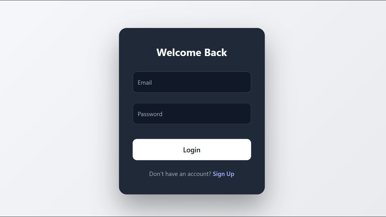 Login Form with HTML, CSS & JS