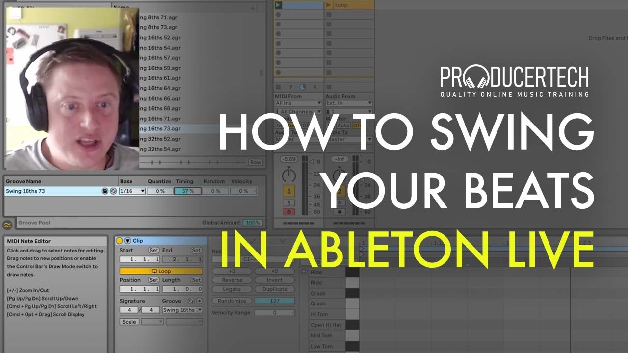 How to use groove & swing in Ableton with paul maddox