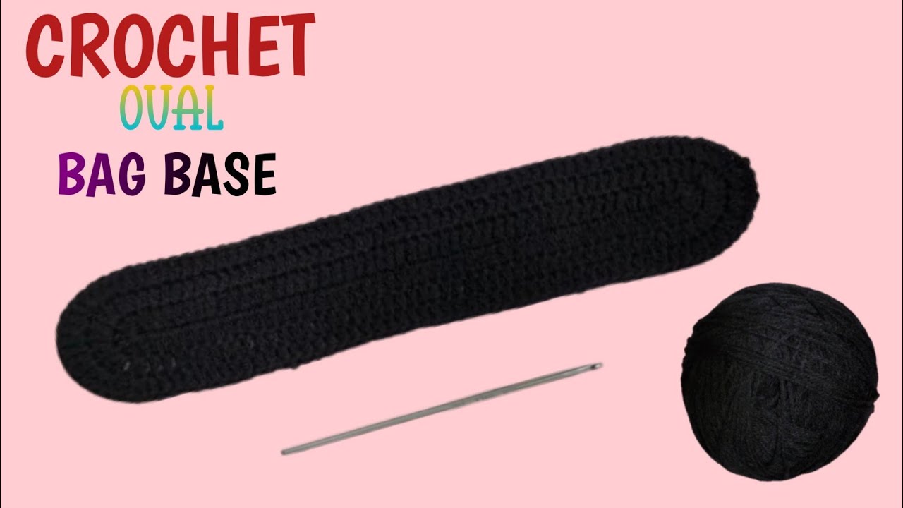 How to crochet a perfect oval shape | Oval bag bottom tutorial | Double crochet oval for tote bag