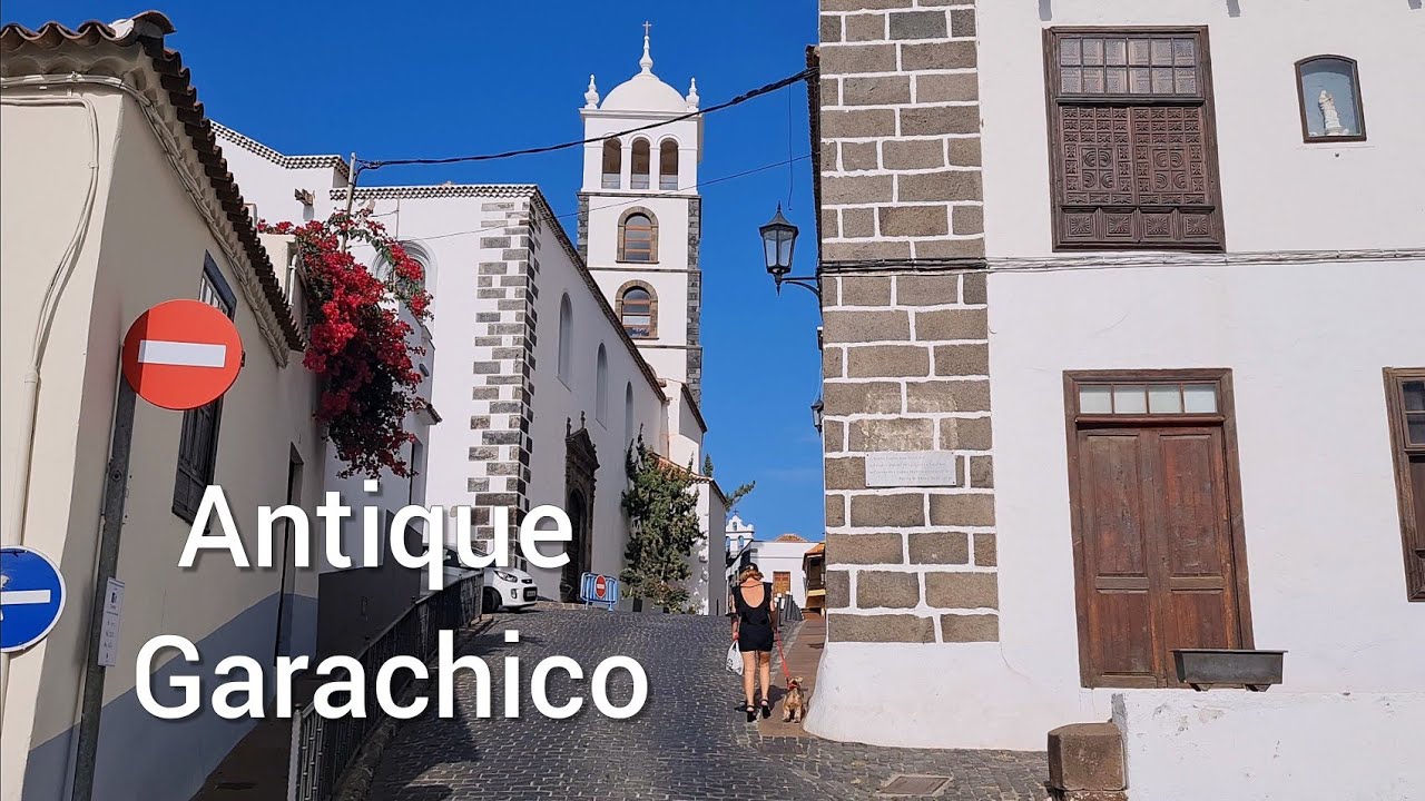 🌍 Tenerife. Walk through the antique streets of Garachico. Spain. 4K