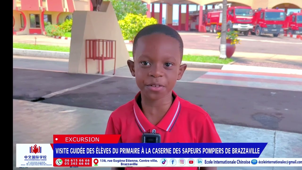 Visite guidée des élèves du primaire à la caserne des sapeurs pompiers de Brazzaville#excursion