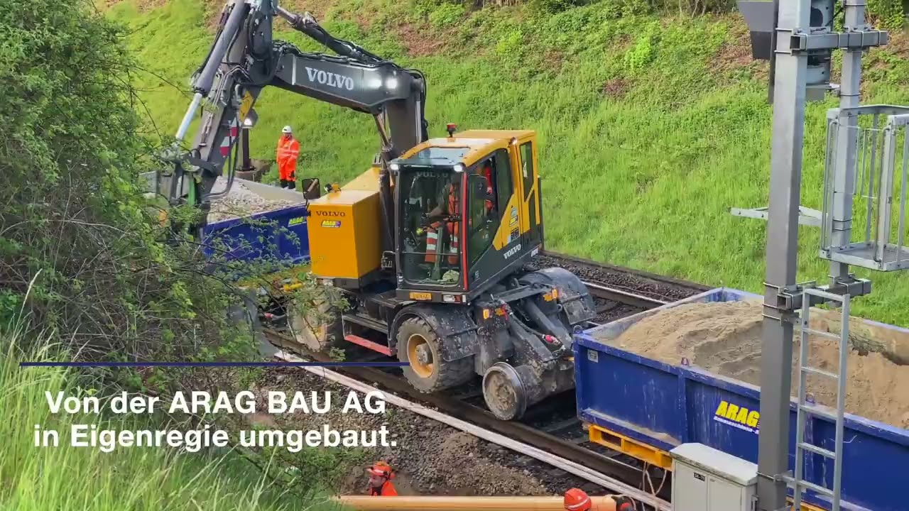 Schienenbagger / Zweiwegebagger Volvo EWR170E Rail (ARAG Bau AG)