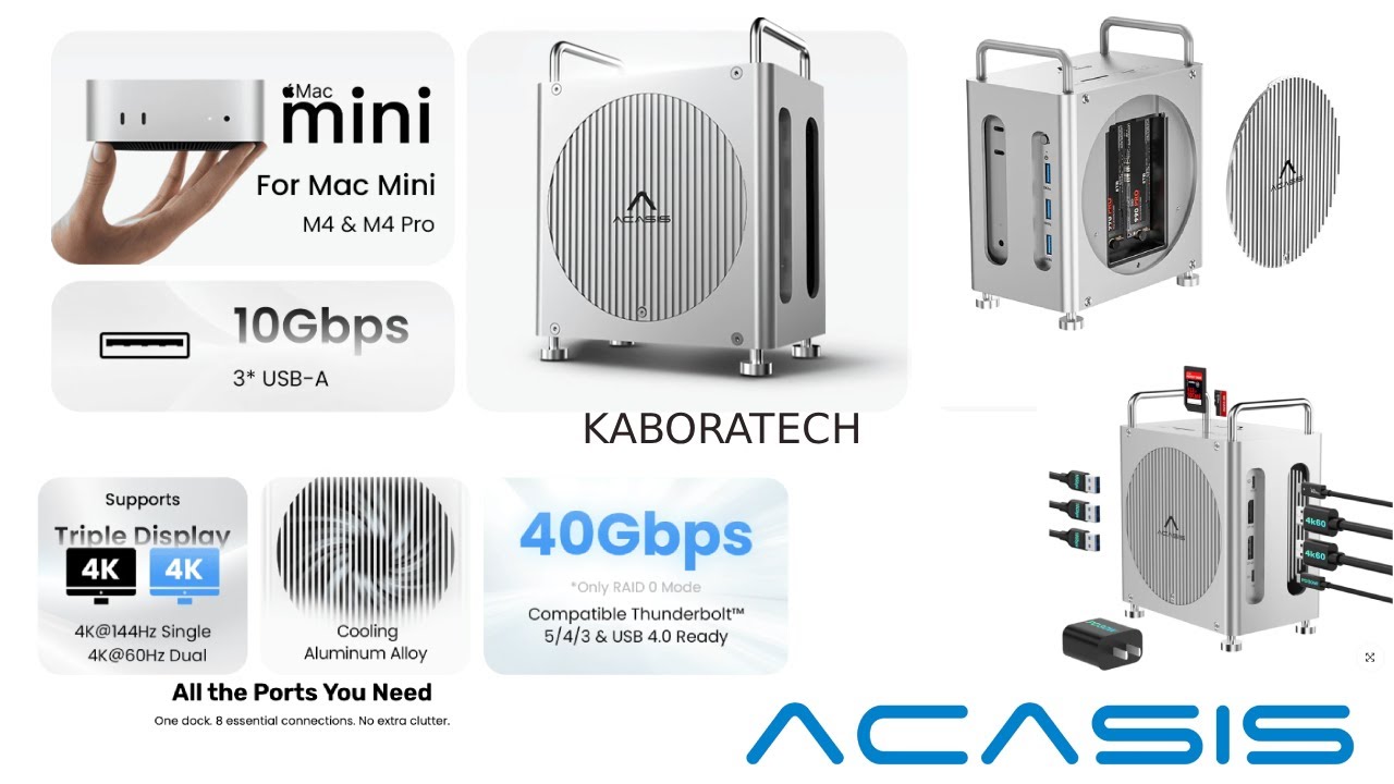 ACASIS Mac Mini M4 Dock Review - 8 Portas + SSD 40Gbps - Vale a Pena?