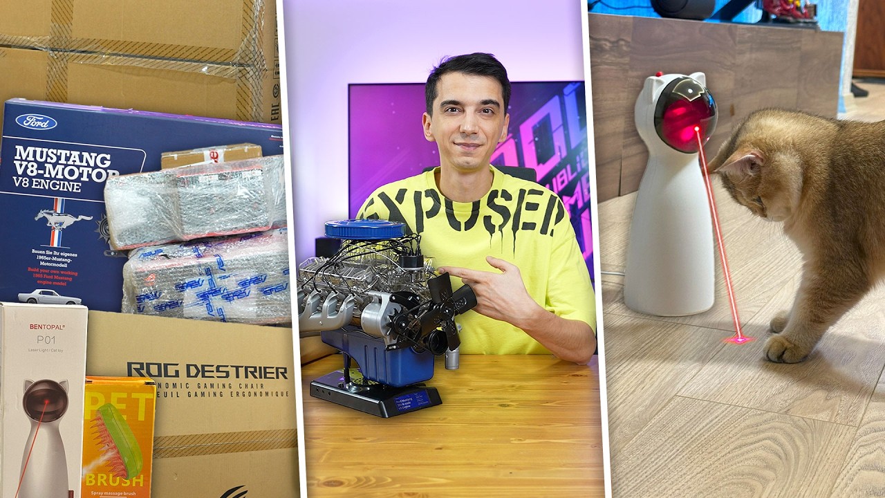 V8 Motor Modeli, Toplu Paket Açılışı, Kedi Oyuncakları! (Haftalık Vlog)