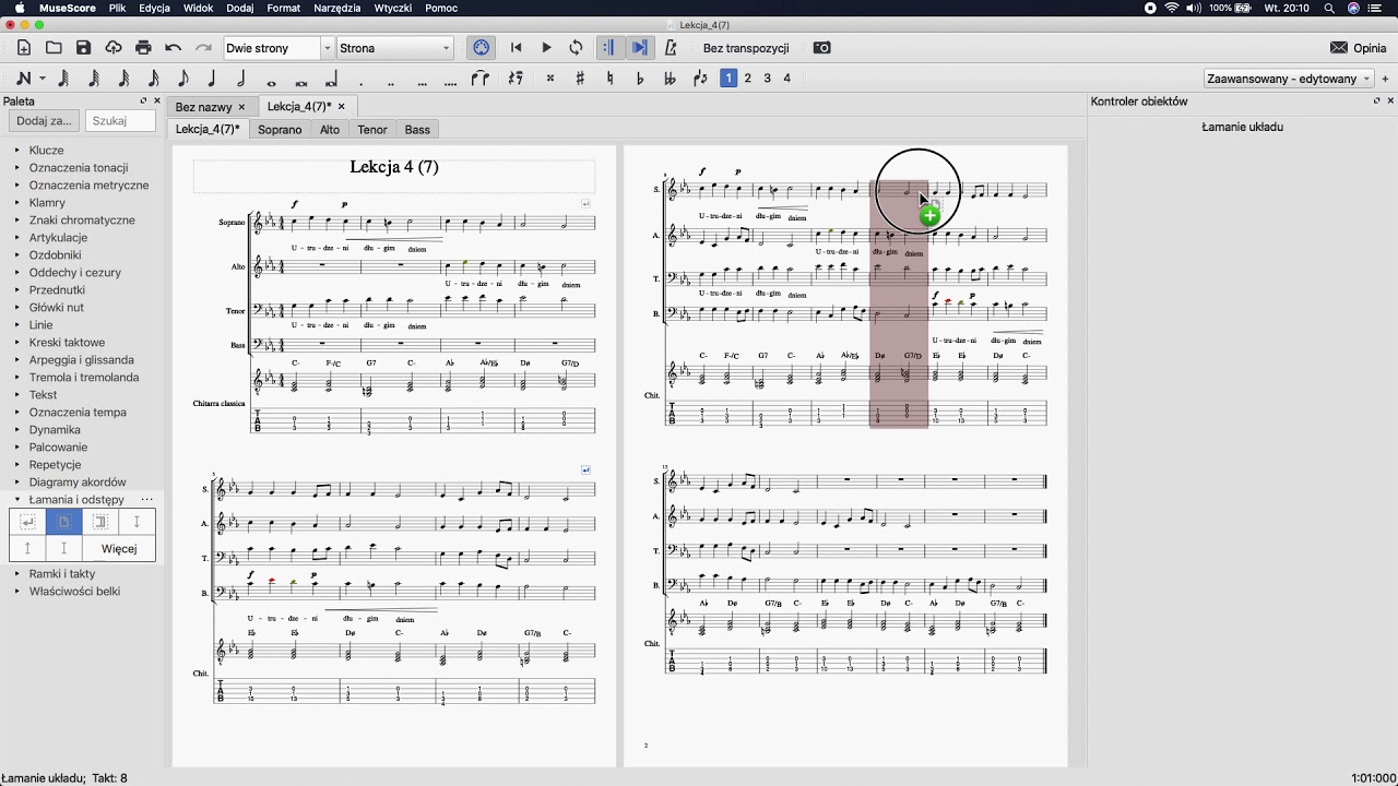 Pisanie nut na komputerze: Lekcja 7: Wygląd, układ, formatowanie | MuseScore 3
