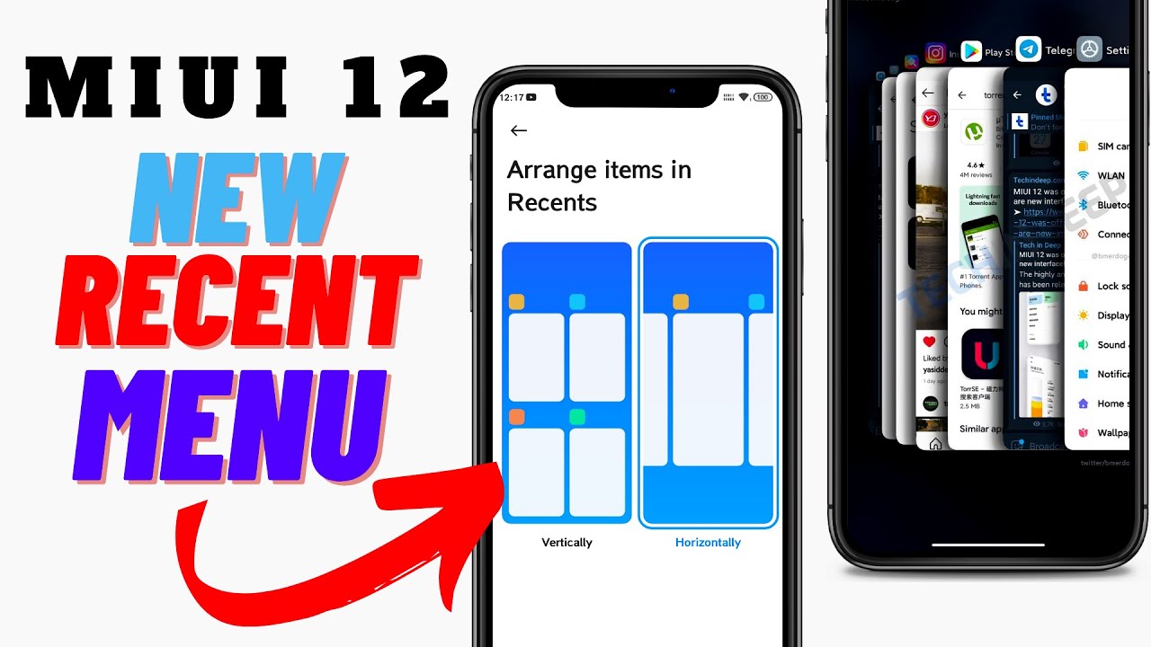 [ MIUI 12 ] NEW RECENT MENU | SYSTEM LAUNCHER UPDATE | HORIZONTAL TABS | FOR ALL MI & POCO DEVICES🔥🔥