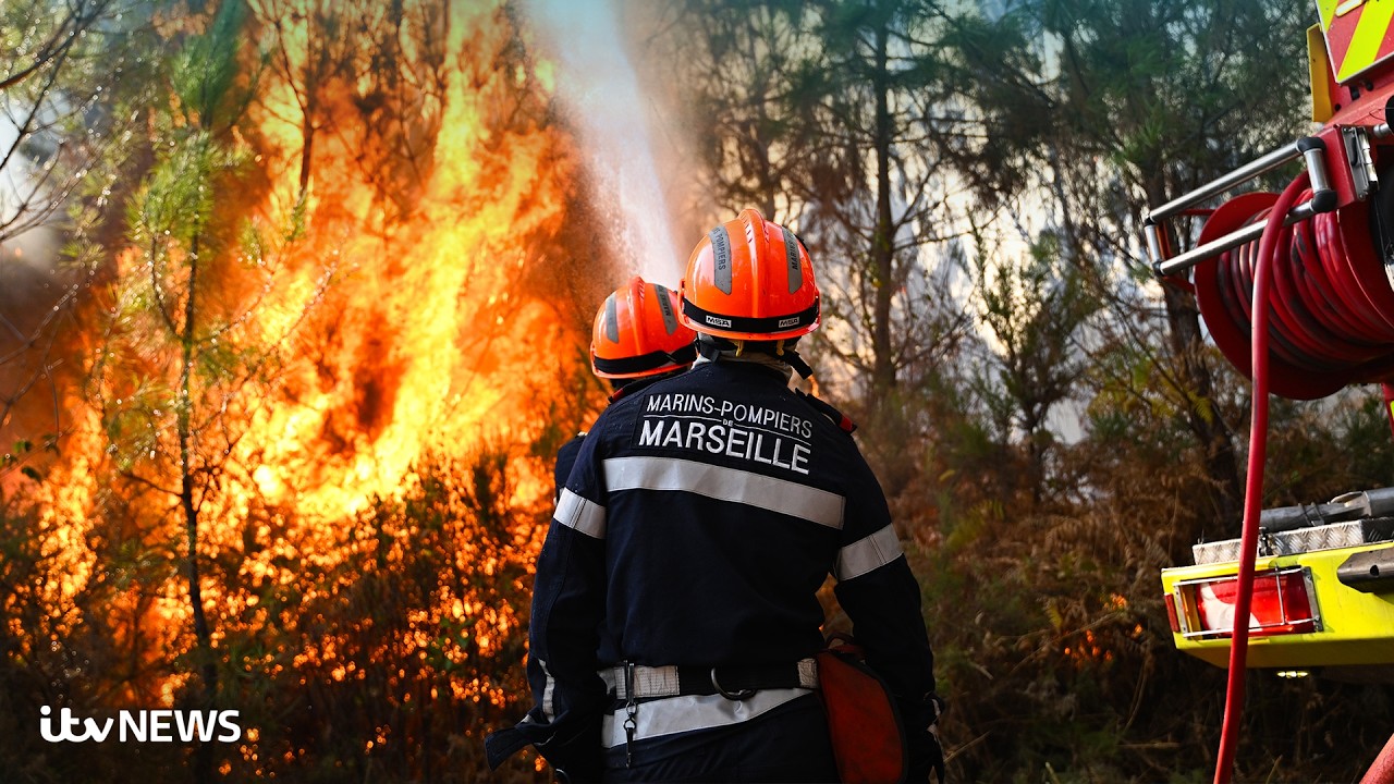 Thousands of firefighters tackle European wildfires in blistering heat in 'David v Goliath' battle