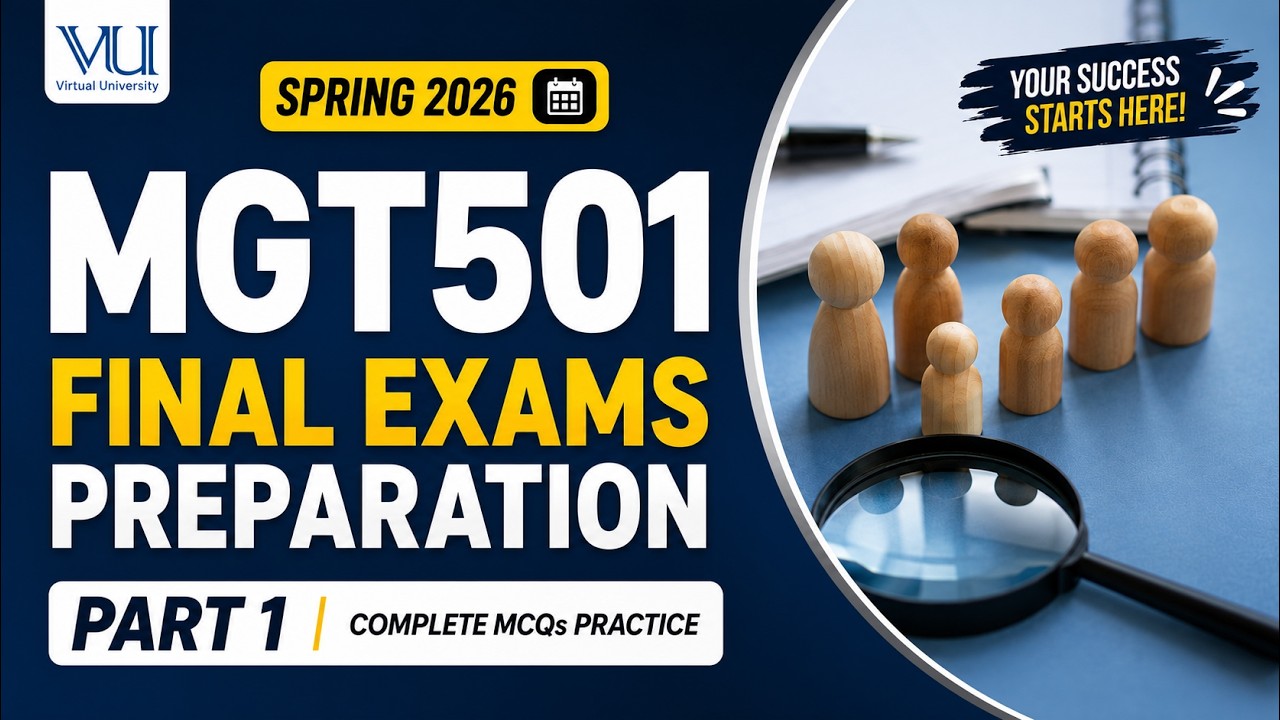 MGT501 Final Term Preparation | Part 01 #mgt501