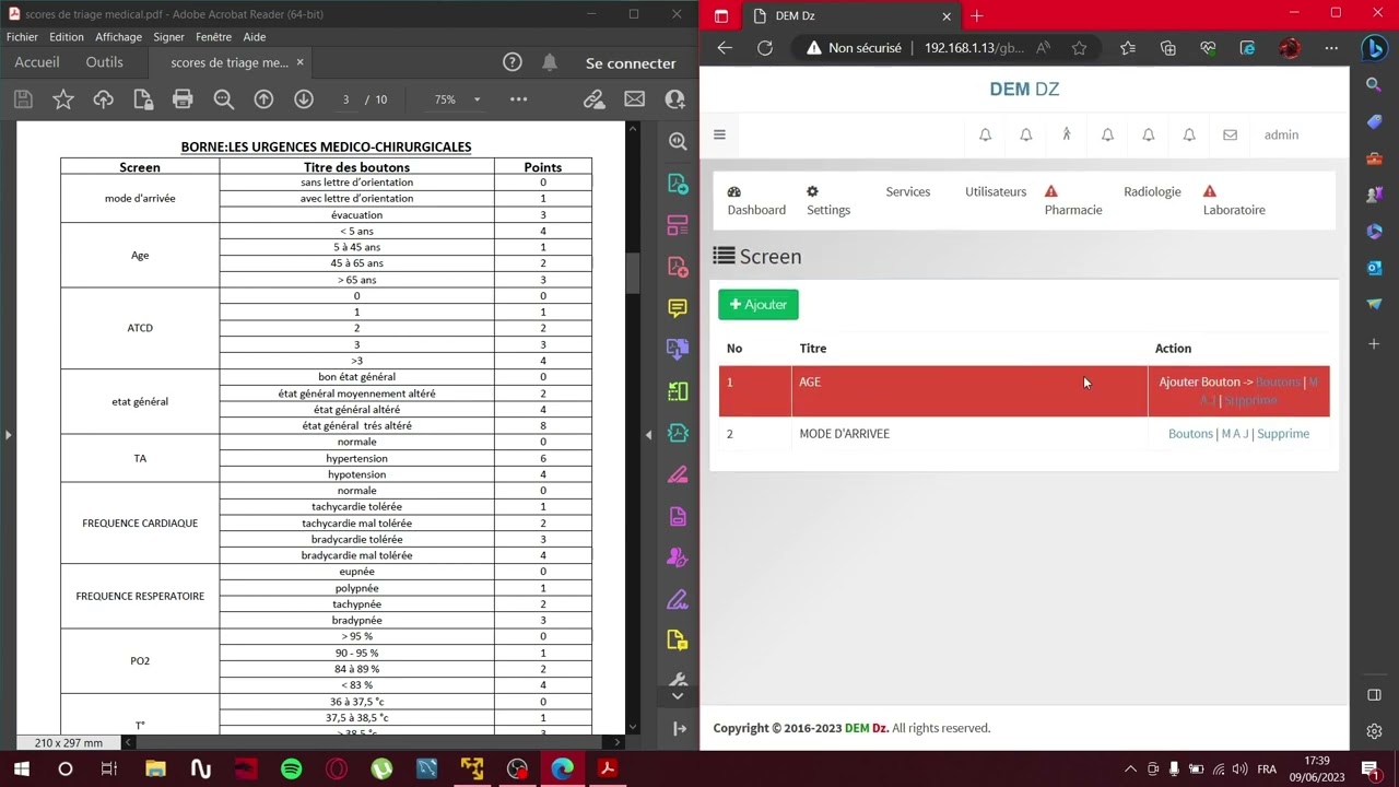 guide du paramétrage du tri médical