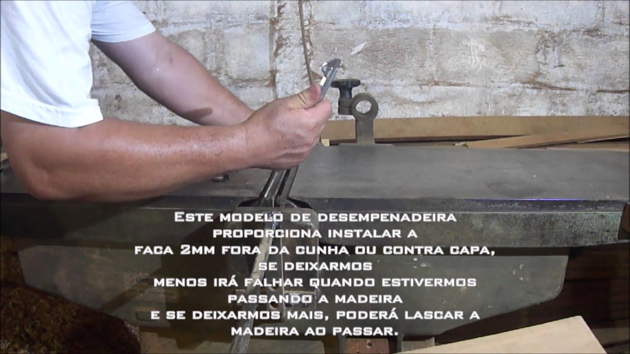 Como instalar facas na desempenadeira como era feito antigamente