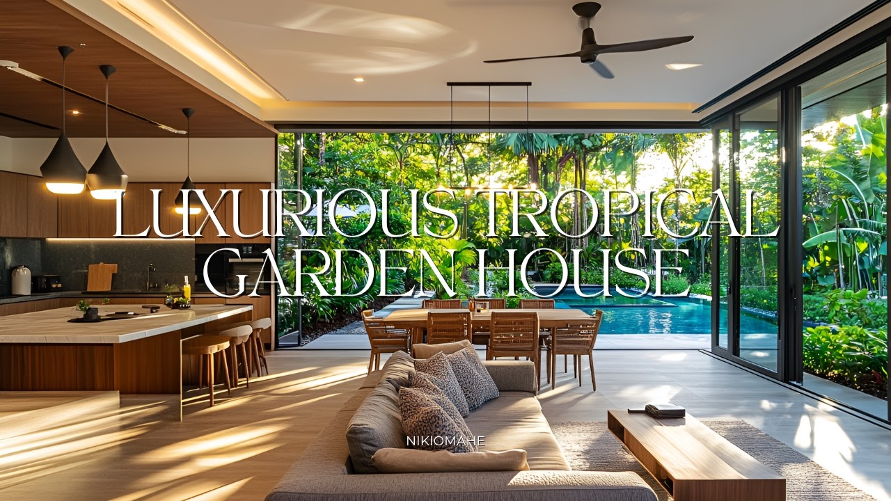 Luksusowy dom z tropikalnym ogrodem i designem inspirowanym kurortem