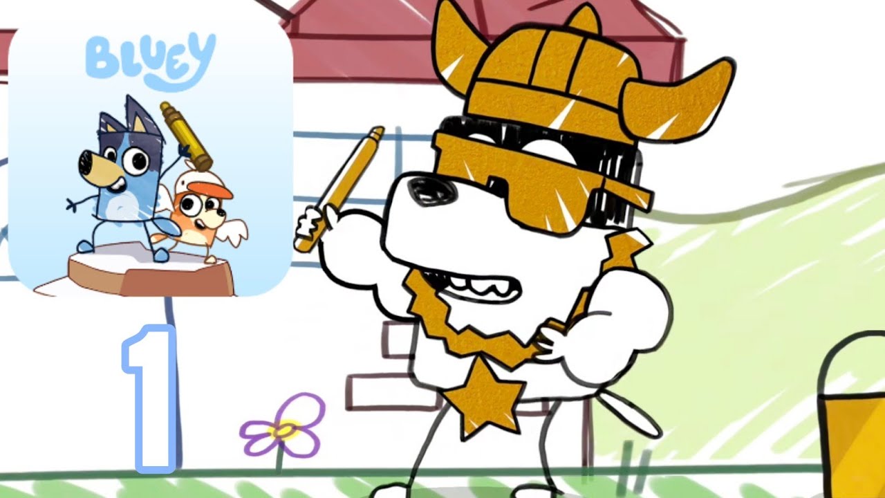Bluey's Quest for The Gold Pen - Gameplay Walkthrough Part 1 - The Meadow (Android, iOS)