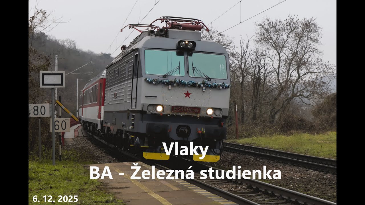 Vlaky Bratislava - Železná studienka (ŽSR110) | 6.12.2025