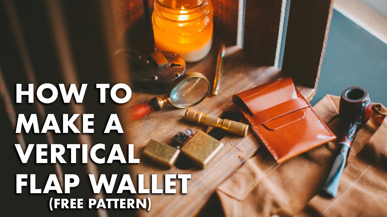 How to Make a Vertical Flap Wallet (FREE PATTERN) - Fun Leathercraft Project!