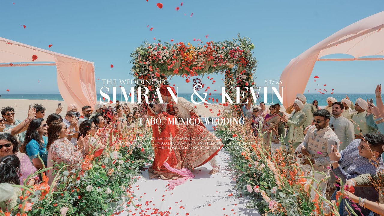 The Best Same Day Edit Reaction Video - Cabo Wedding of Simran + Kevin