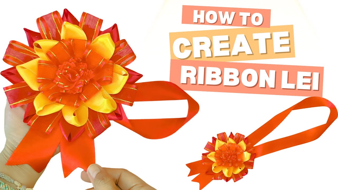 How to make an Amazing Graduation Garland in Just Minutes!  Ribbon Lei DIY