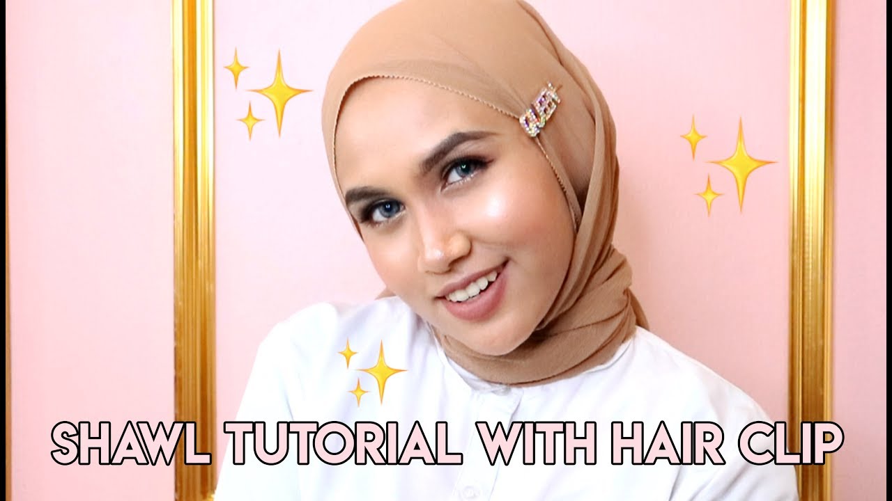 4 EASY WAY TO STYLE SHAWL WITH HAIR CLIP
