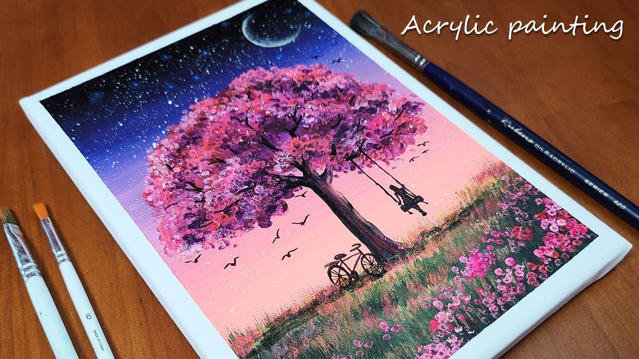 나무 그리는 방법 / 아크릴 페인팅 기법