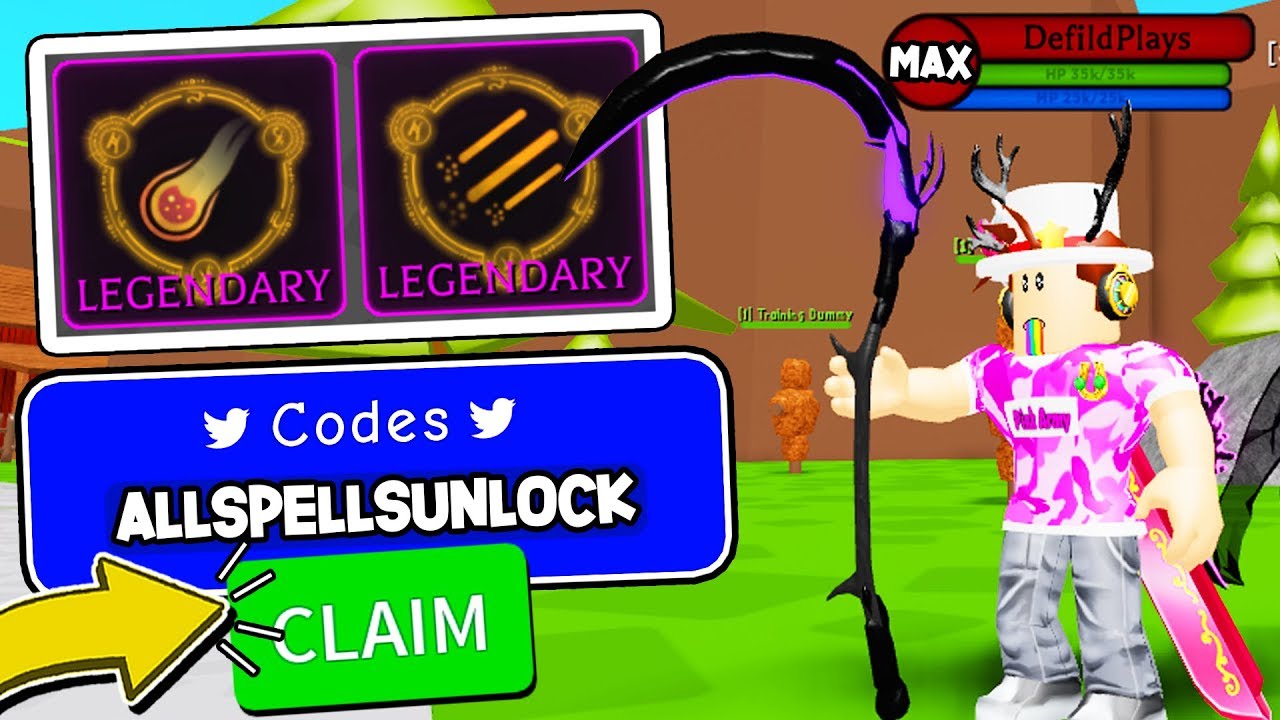 ALL SPELLS, MAX LEVEL GEAR AND CODES IN WIZARD SIMULATOR! (Roblox)